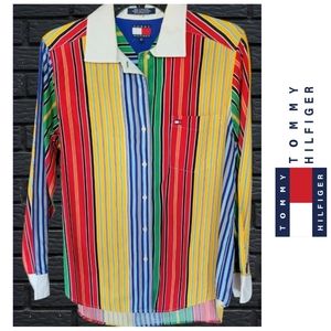 Vintage Tommy Hilfiger Collared Longsleeve-Multi Colors